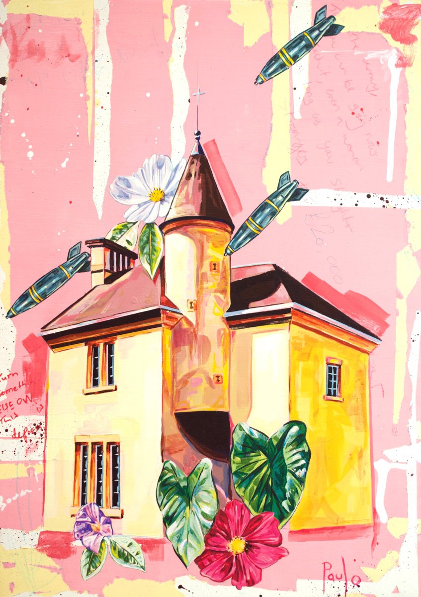 Expressive Landscape Acrylic Painting By Paul Ward, 12 X 17", It Seems Strange., Original Artwork