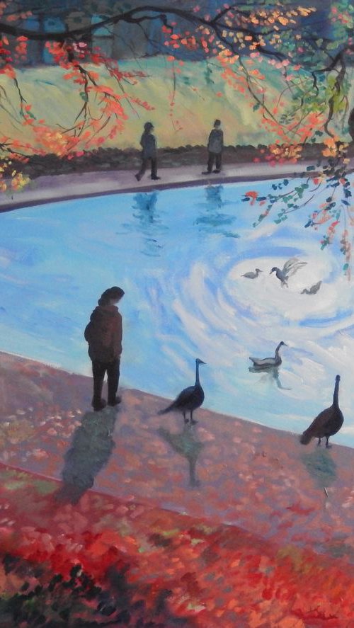 Inverleith pond, Edinburgh by Stephen Howard Harrison