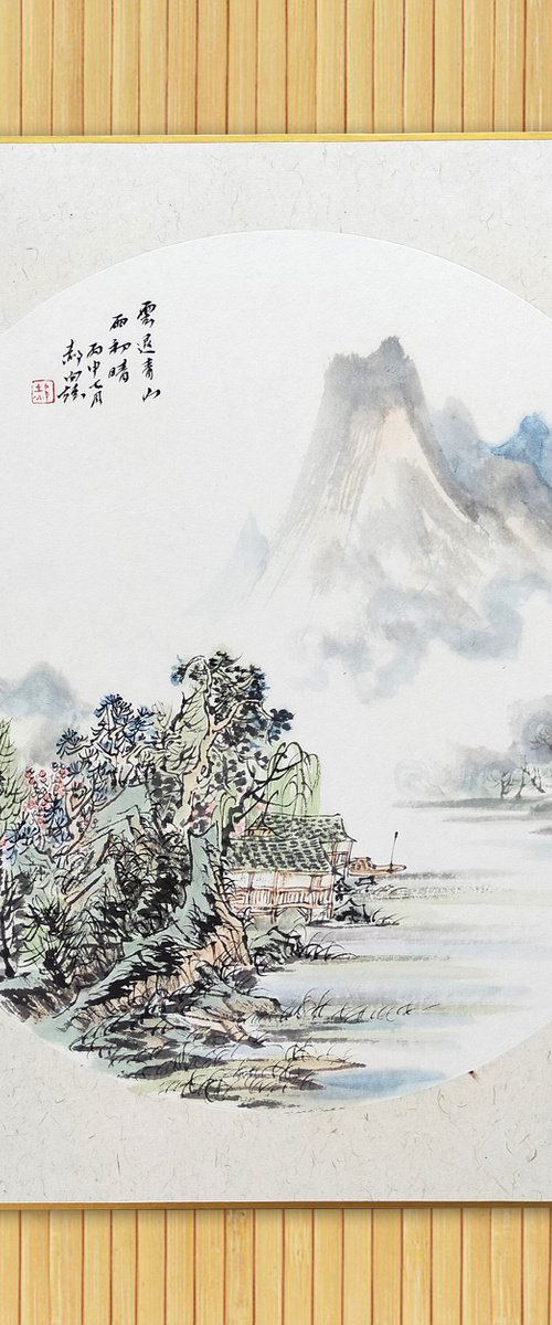 XUAN ART - Chinese landscape painting 43*43cm - 04 by RAN HAO