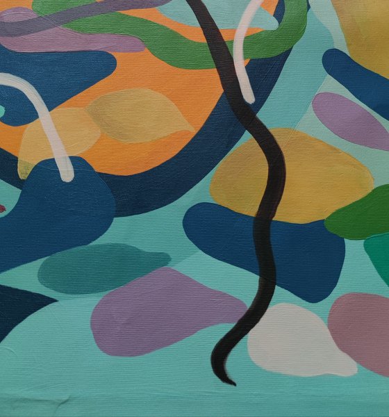 LARGE PAINTING. OCEAN DANCE