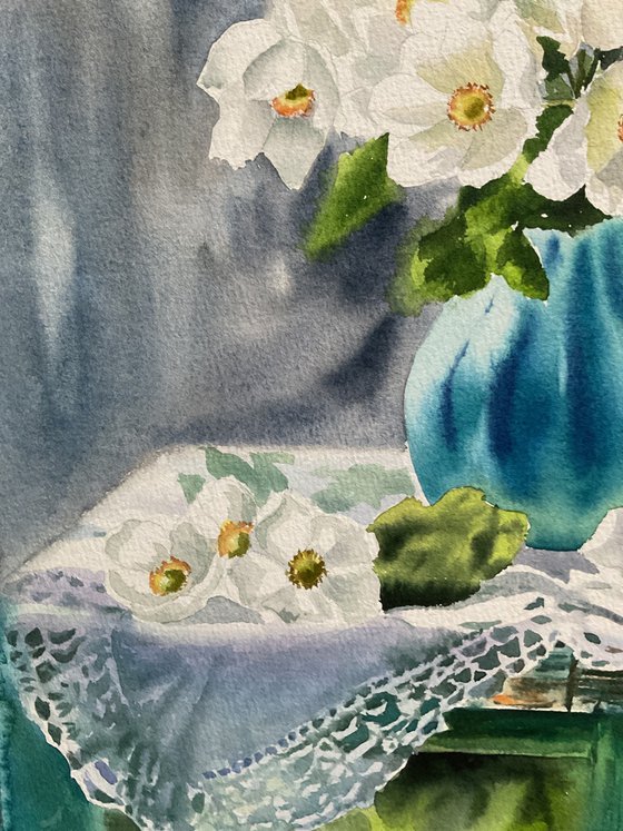 Bouquet of white flowers, original