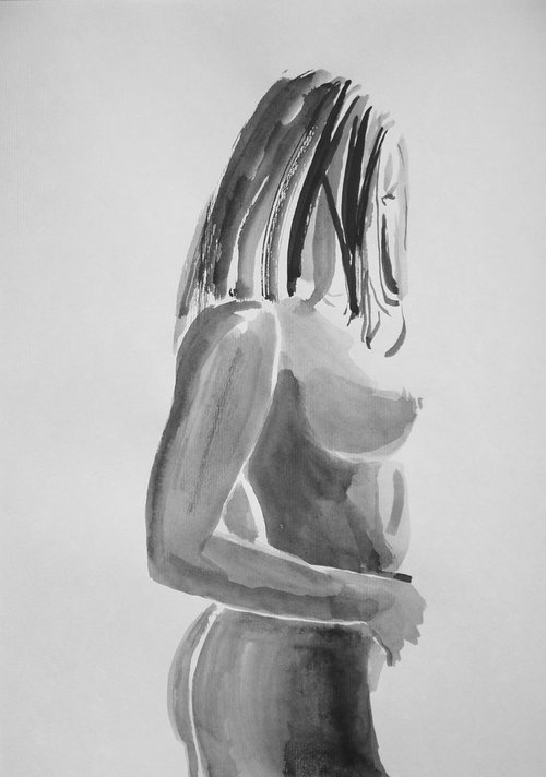 Nude 309 / 39 x 28 cm by Alexandra Djokic