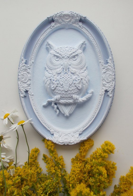 "Tender heart, rose and owl"