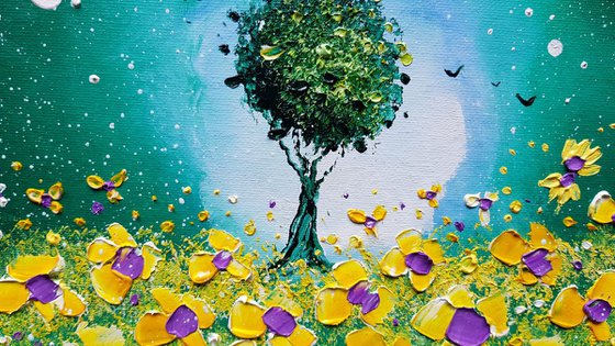 "Jade Tree & Flowers in Love"