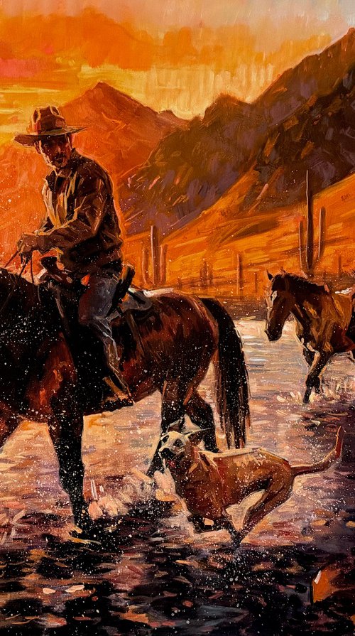 Sunset in the Saddle by Paul Cheng