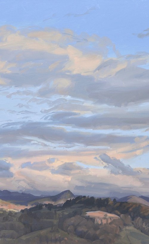 Sunset over the mountains by ANNE BAUDEQUIN