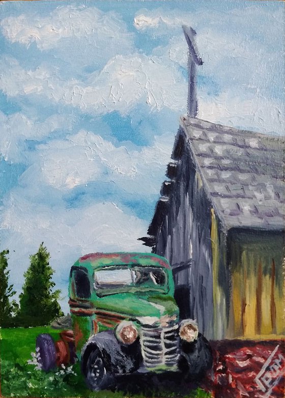 Old Truck In The Village