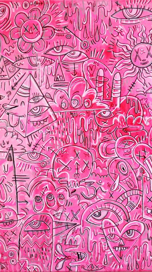 Pink Abstract 1 by Luke Crump