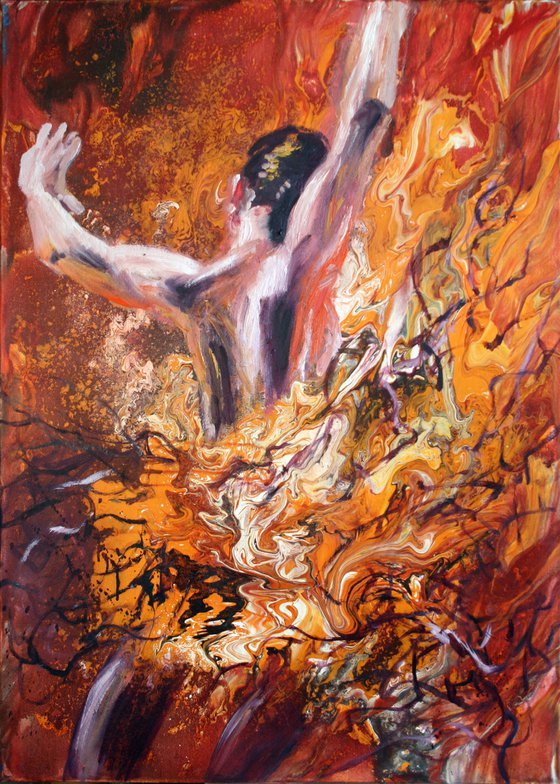 Fire Dancer /  ORIGINAL PAINTING