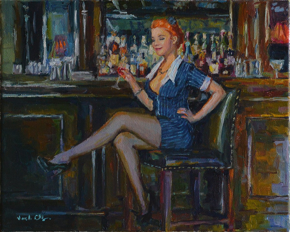 Impressionistic Portrait Oil Painting By Vachagan Manukyan, 10 X 8", Pub #13, Original Artwork