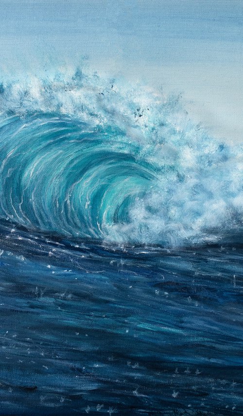 Sparkly Ocean Wave by Sarah Vms Art