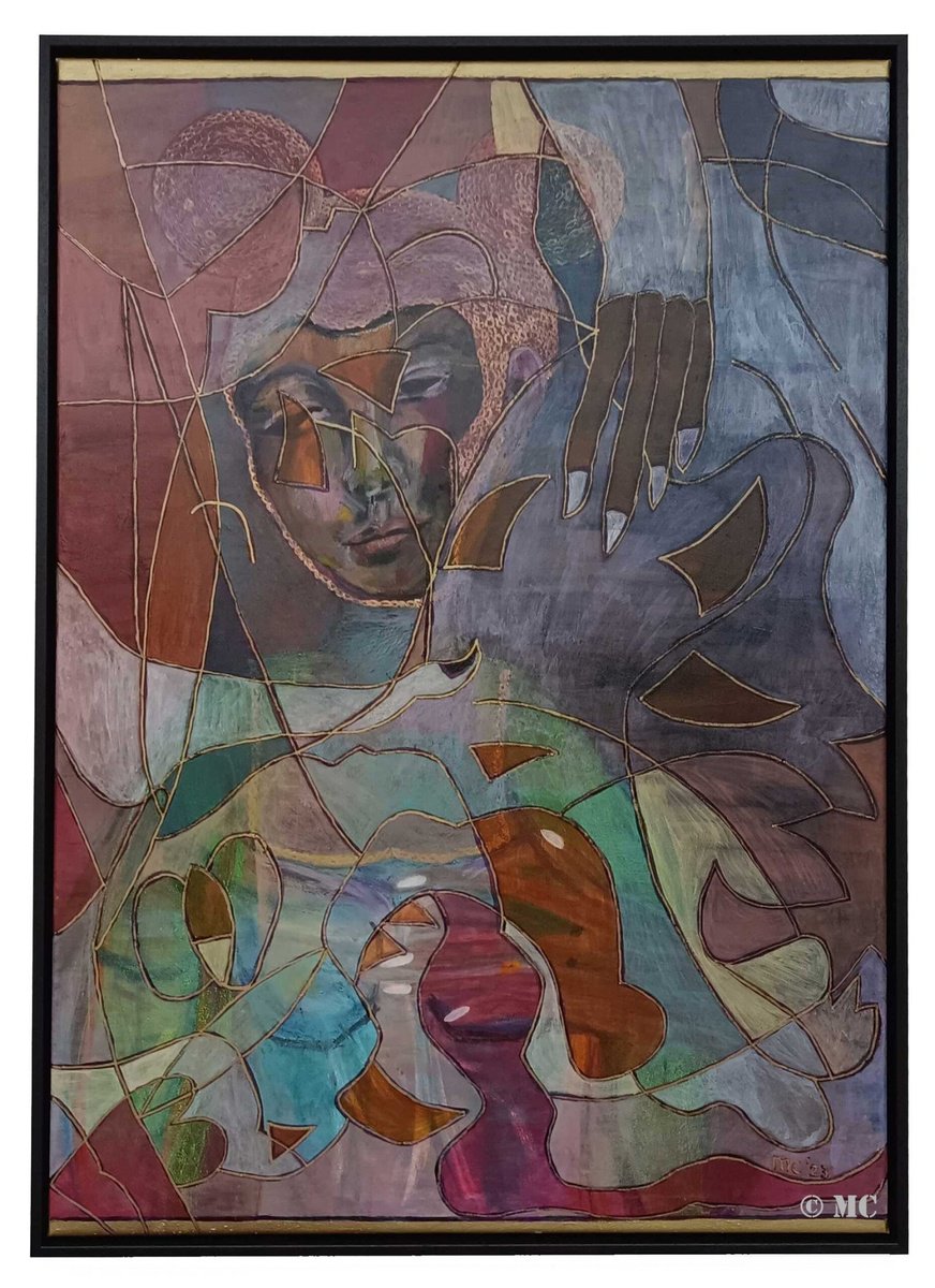 Impressionistic Painting , La Donna By Mieke Van Os, 29 X 37, Artwork For Sale On Artfinder