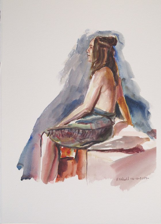 Seated female nude