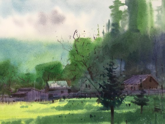 Sketch. Carpathians