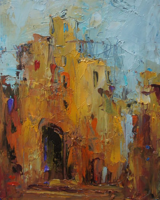 City tale,  oil painting