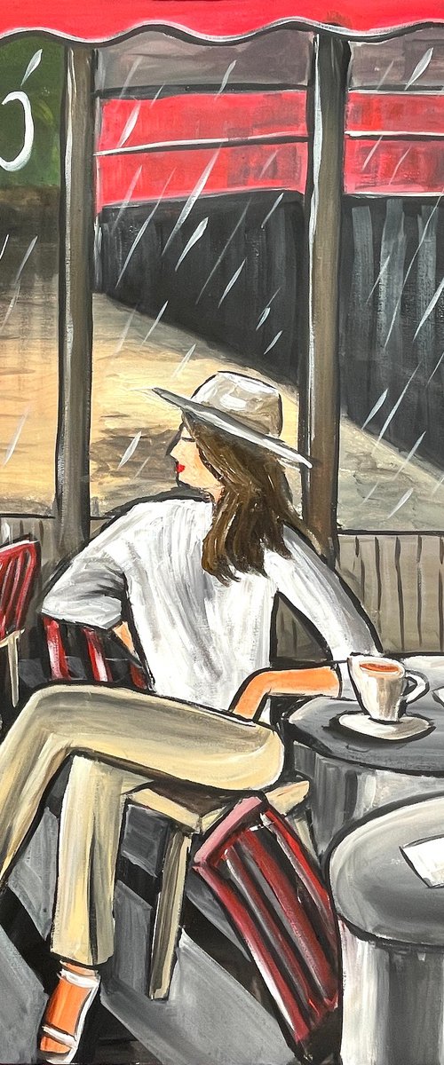 Waiting At The Cafe 8 by Aisha Haider