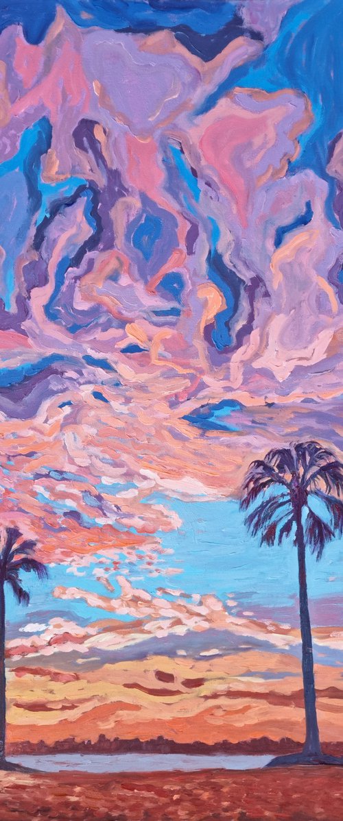 Palms Sky by Zulfiya Mukhamadeyeva