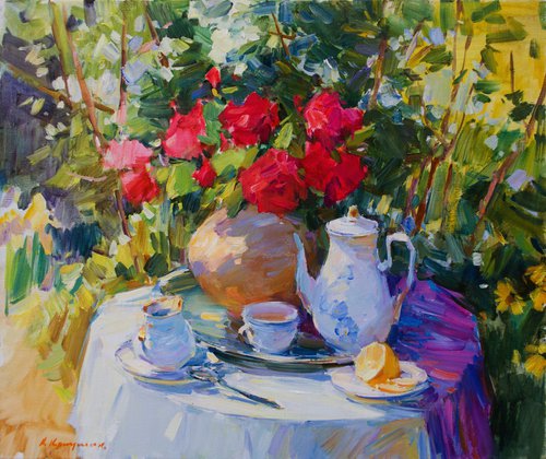 Tea roses by Aleksandr  Kryushyn