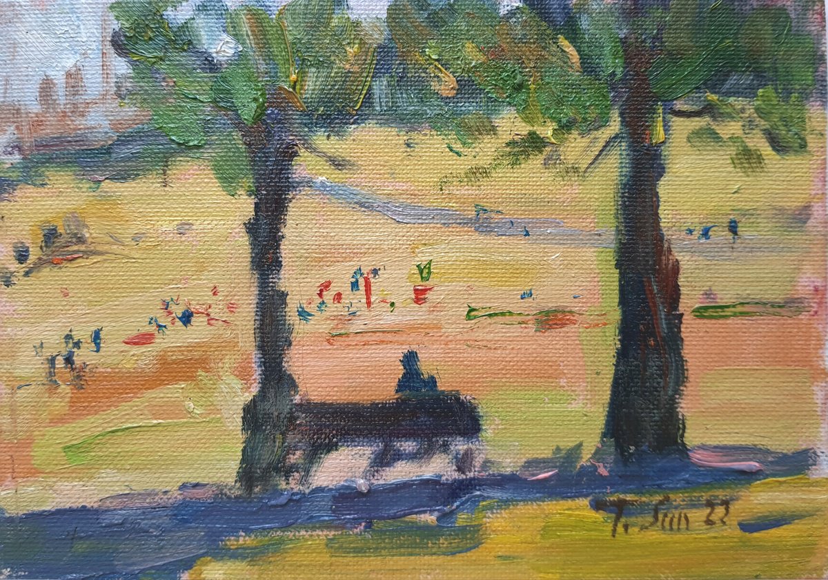 The Summer Time In Hove Park By Tanya Sun, 7 X 5, Artwork For Sale On Artfinder