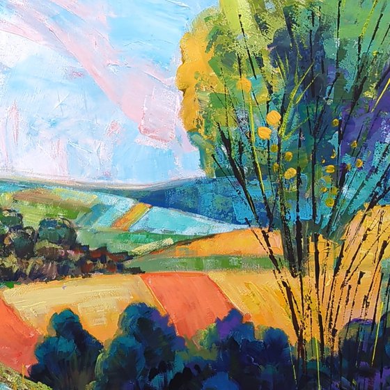 Sunlit Rolling Hills