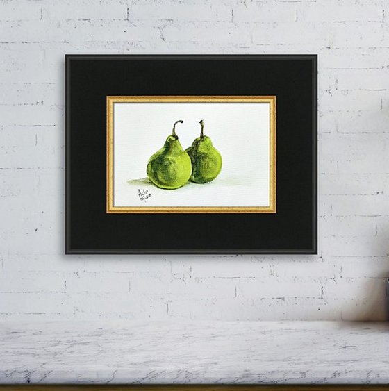 Two Green Pears