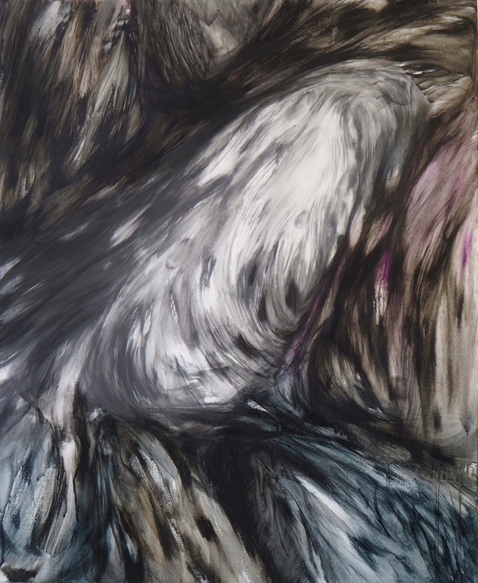 Expressive Abstract Painting By Cynthia Gregorova, 31 X 39, Something Is Present, Original Artwork