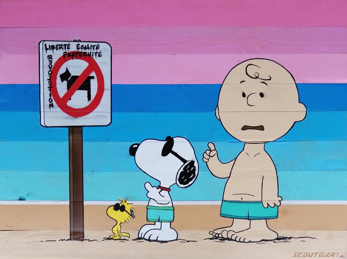 Urban And Pop Landscape Painting By Segutoart, 47 X 35", Liberte, i?galite, Fraternite, Original Artwork