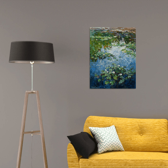 Water lilies Original Oil painting