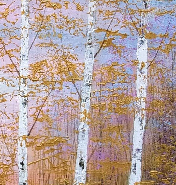 Gold and Rose Forest Light