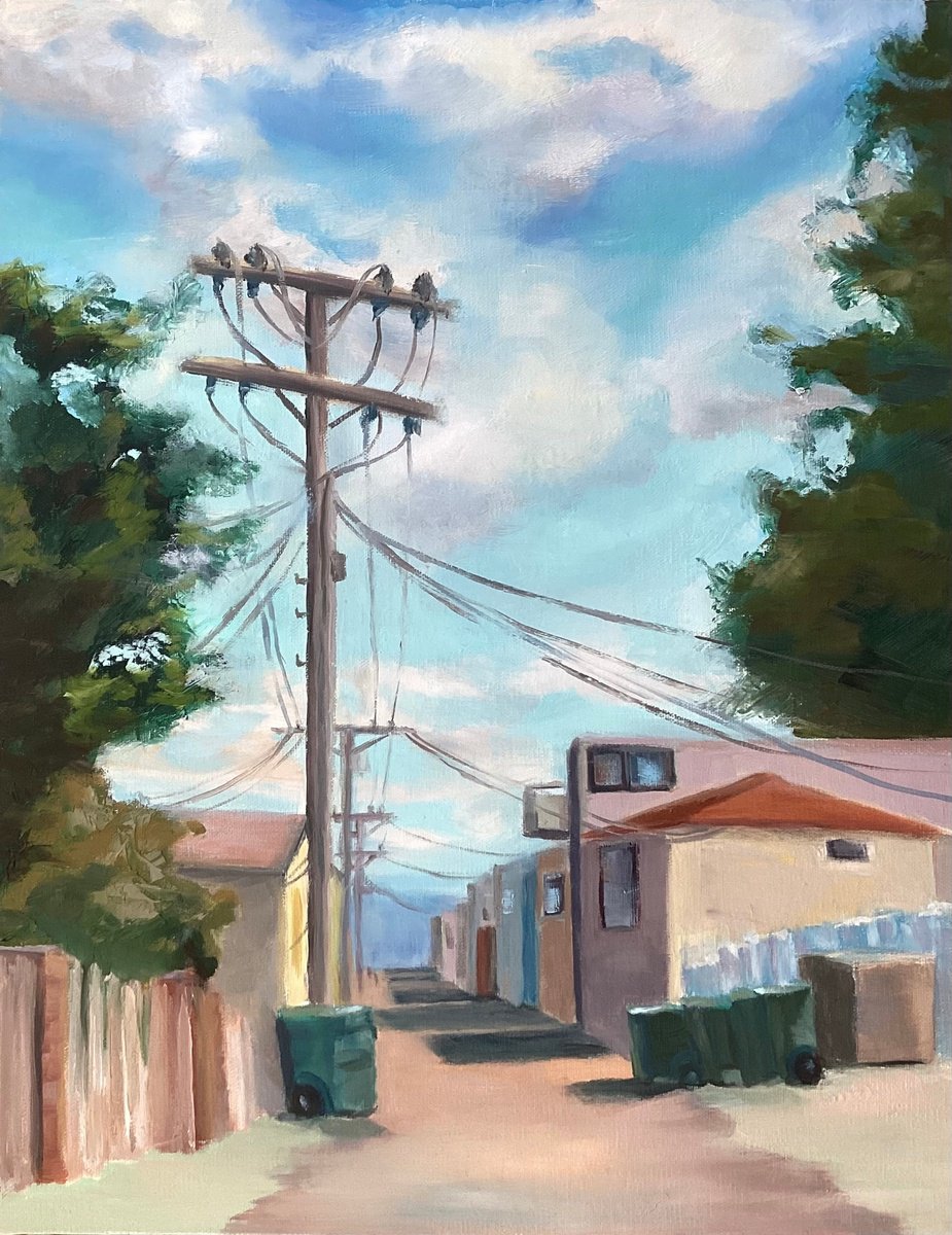 Impressionistic Landscape Oil Painting By Grace Diehl, 11 X 14, A Path To The Sea, Original Artwork