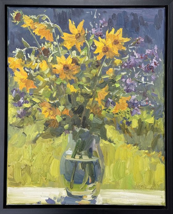 Wild Flowers litted by morning light