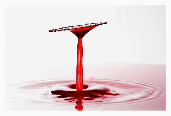 'Crimson Chalice' - Liquid Art Waterdrop Collection