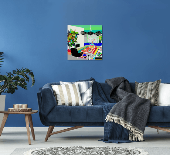 The living room 61x61cm