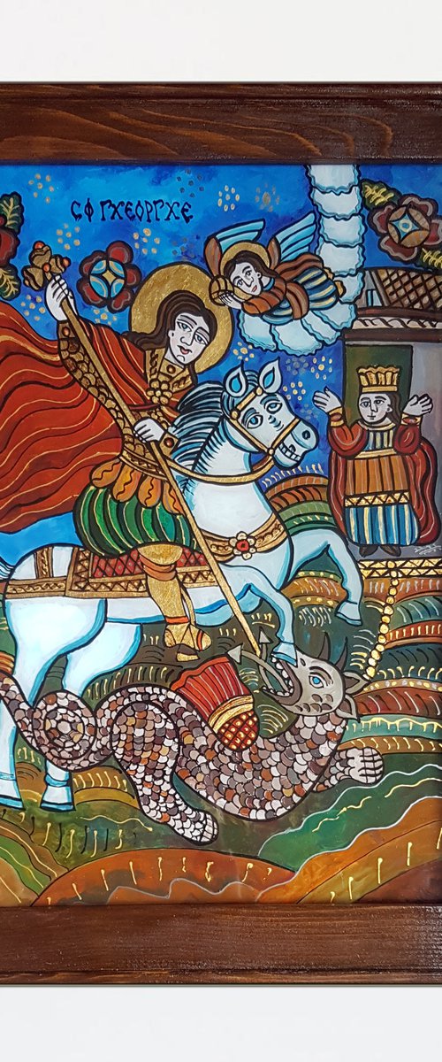 Saint George Killing the Dragon by Adriana Vasile