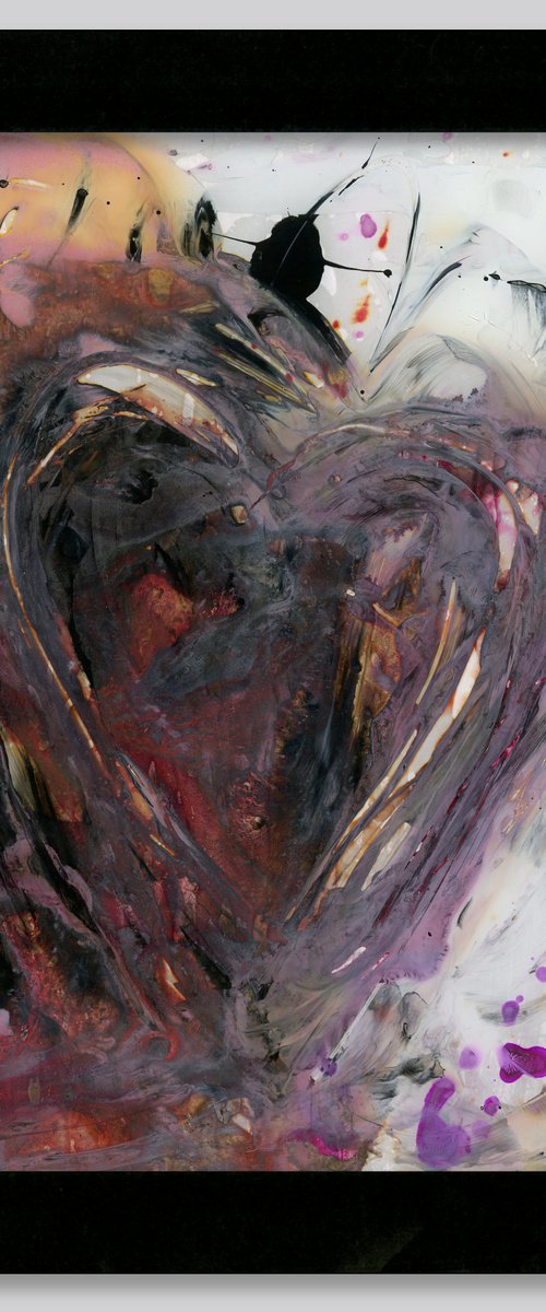 Songs Of The Heart 4 - Framed Mixed Media Abstract Heart painting by Kathy Morton Stanion by Kathy Morton Stanion