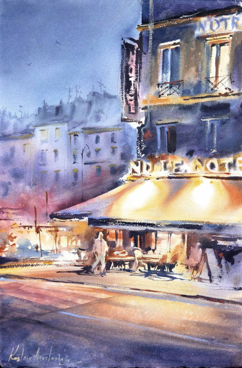 Night in Paris by Anastasia Kustova
