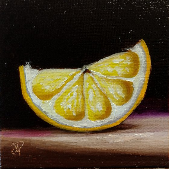 Little lemon slice #4 still life