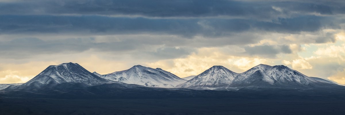 Photorealistic Landscape Photograph By Remi Carbonaro, 35 X 12", Aube Enneigee Sur Le Desert D