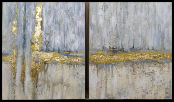 Large artwork,diptych painting,modern abstraction,gold art,wall art decor,housewarming gift, modern art,Extra large abstract , modern art abstraction, gold and white, home decor, housewarming gift, large size, modern painting, unique gift, art, buy a large abstraction