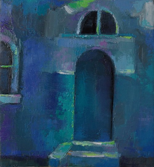 Blue door by Kamsar Ohanyan