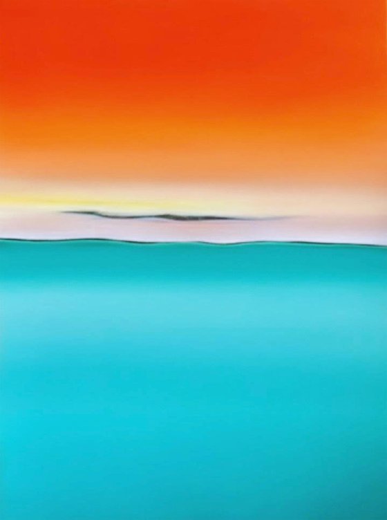Bright seascape painting