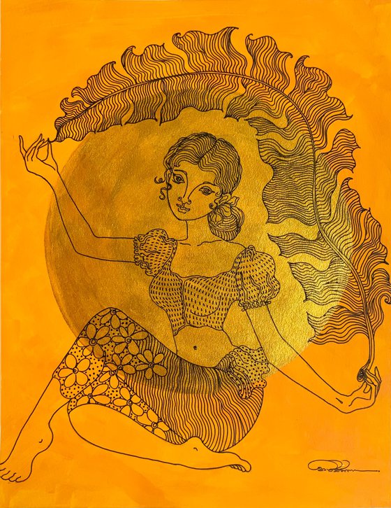 SHELTERING UNDER THE BANANA LEAF