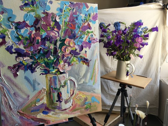 Delphinium in a Vase