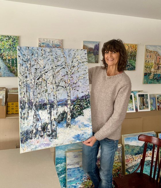 Birch trees in winter