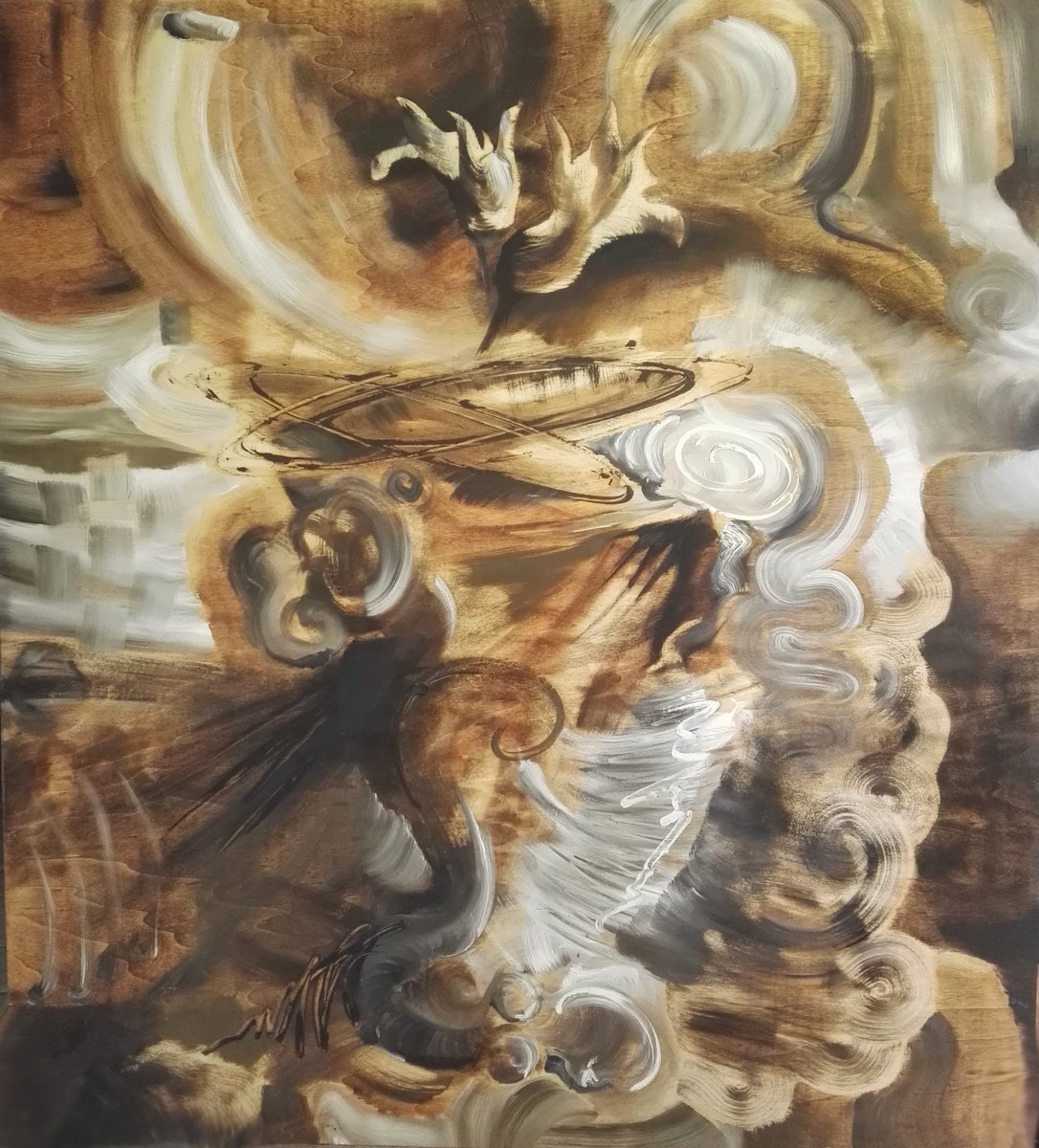 Surrealistic Acrylic Painting , Qwvas By Stefano Mazzolini, 31 X 35, Artwork For Sale On Artfinder
