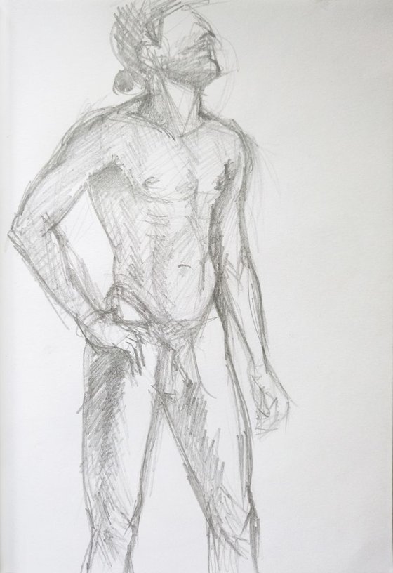 Sketch of Human body. Man 12