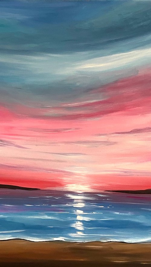 Pink Sunset Glow 2 by Aisha Haider