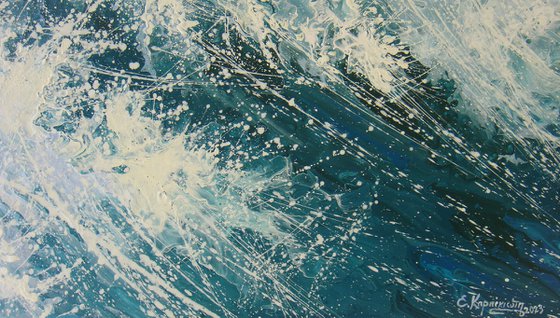 Seascape Painting "Sea Waves" 70 x 100 cm