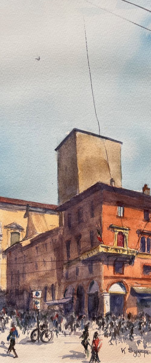 Street scene Bologna by Krystyna Szczepanowski