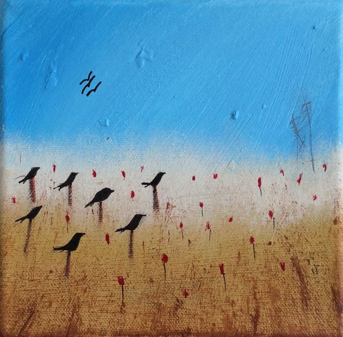 “Army Of Feathers” Miniature Size 15x15x4cm by Black Beret